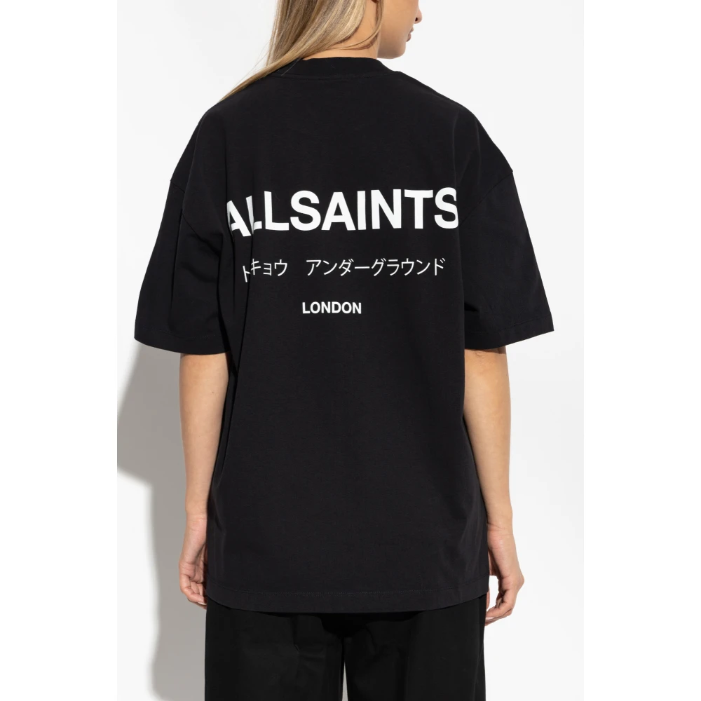 AllSaints T-shirt Underground Black Dames