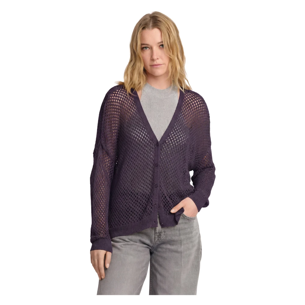 Kocca Black Chic Light Mesh Summer Cardigan - Female - Cardigans - Xs - Knitwear