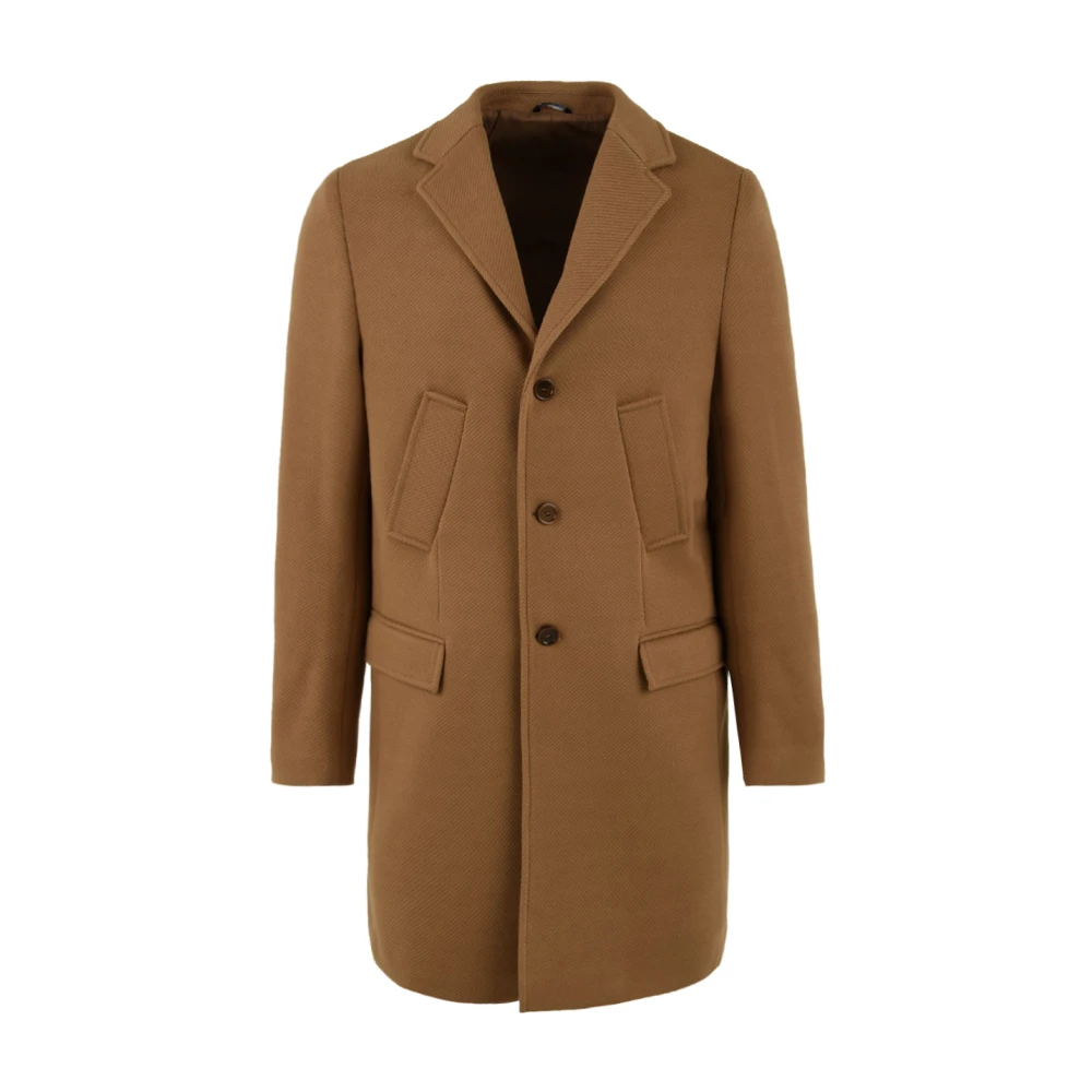 Daniele Alessandrini Men's Brown Camel Coat For