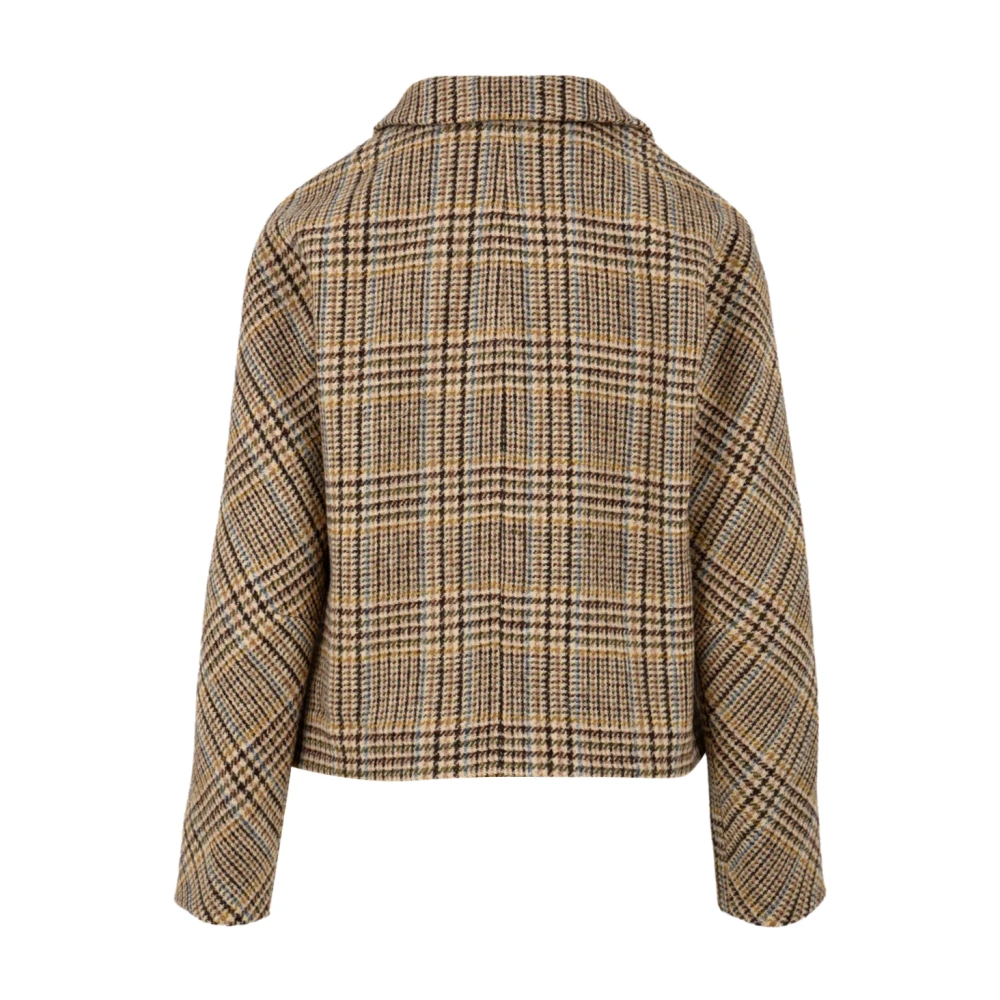 Aspesi Tweed Jas met Knoopsluiting aan de Voorkant Beige Dames