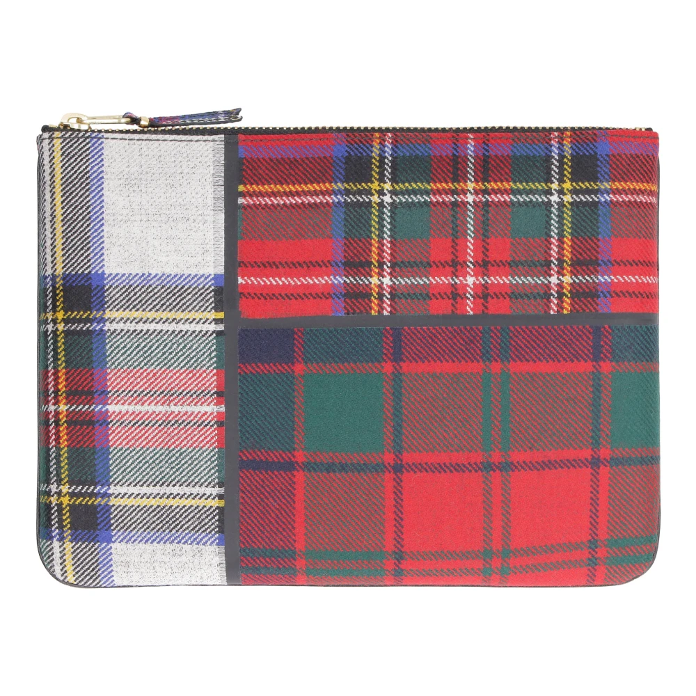 Comme des Garçons Tartan Motif Flat Clutch Multicolor Heren