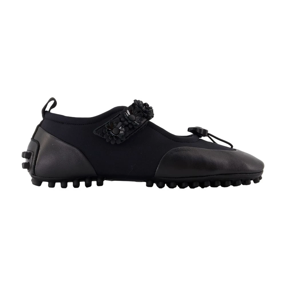 Cecilie Bahnsen Women's Black Mary Jane Neoprene Shoes