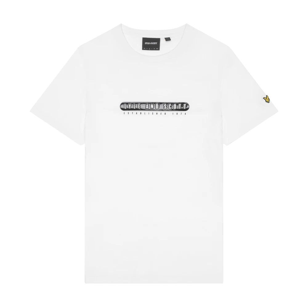 Lyle & Scott SS T-shirts Rubberised Grafisch T-shirt White Heren