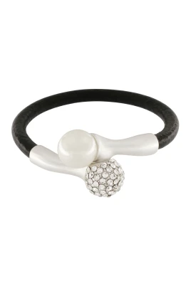 Elegant Pärlmix Läderarmband