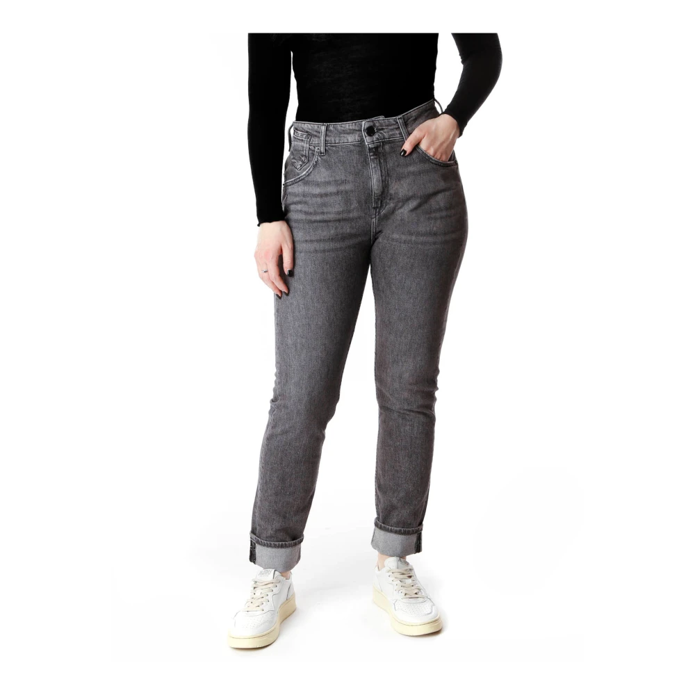 Replay Slim-Fit Boyfriend Jeans Gray Dames