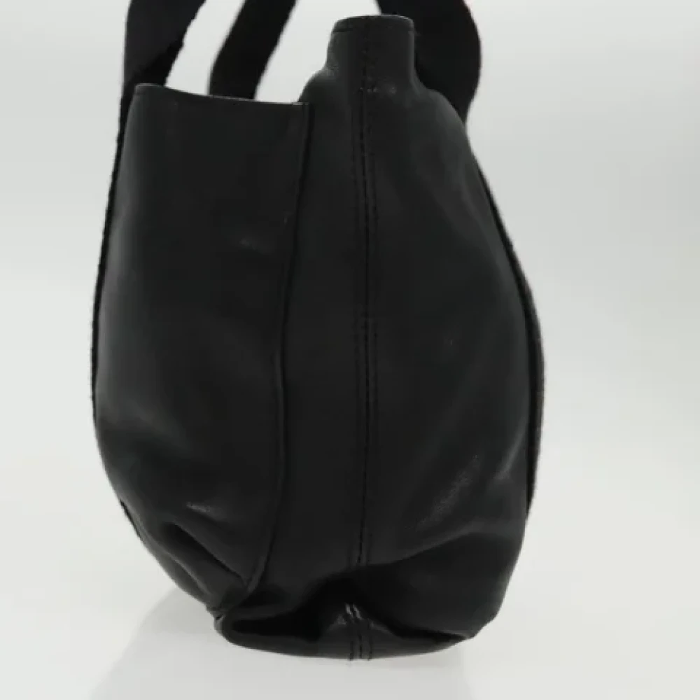 Hermès Vintage Pre-owned Leather handbags Black Dames