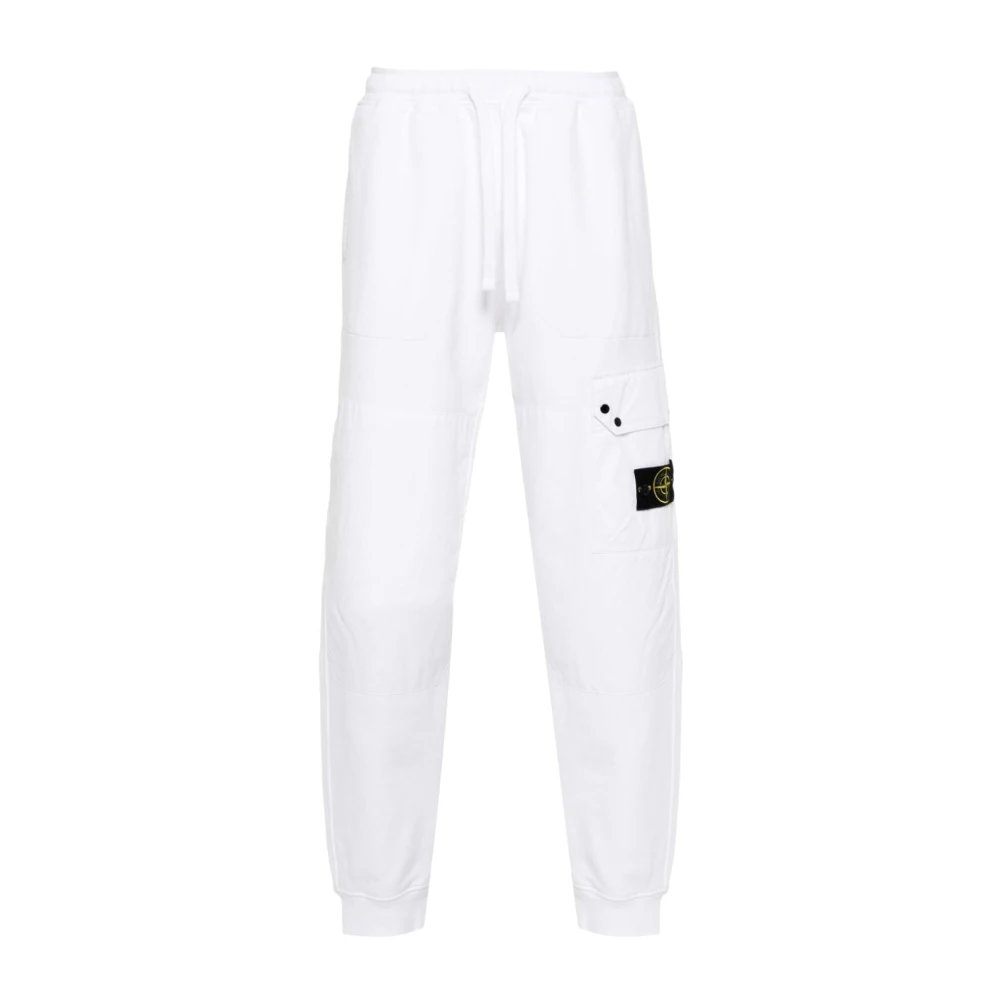 Stone Island Witte Casual Broek White Heren