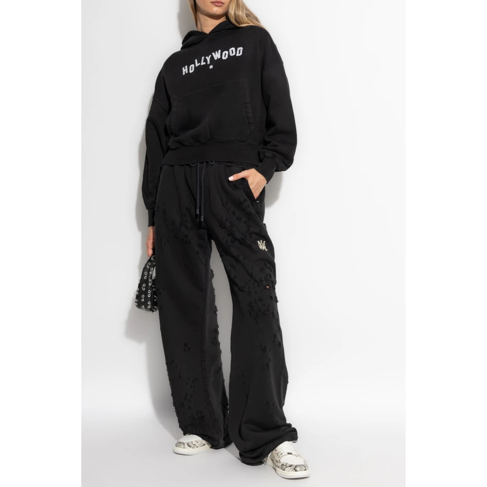 Amiri Logo Hoodie Black Dames