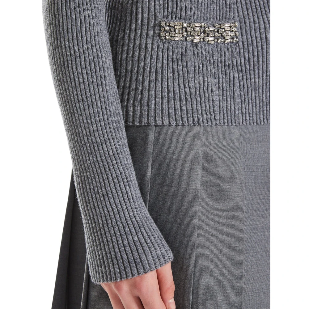 Max Mara Studio Gebreide Vest Gray Dames