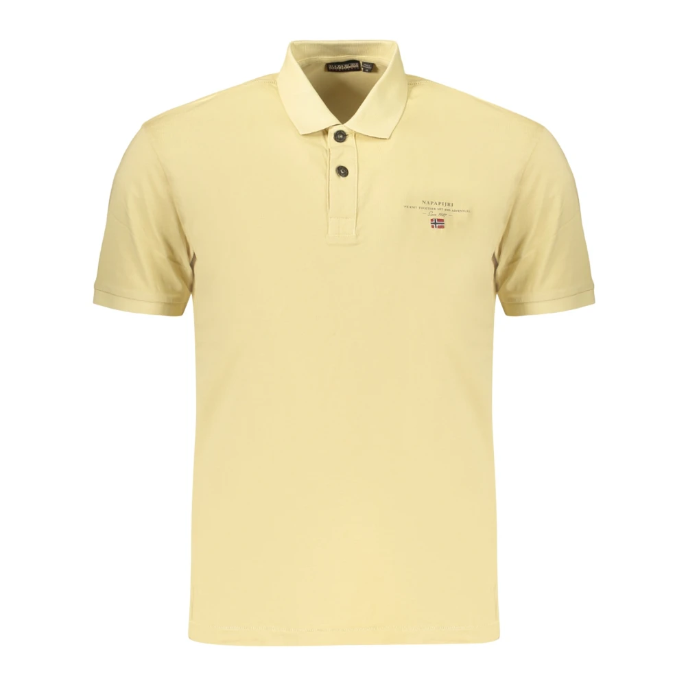 Napapijri Men's Beige Elbas Short Sleeve Jersey Polo Shirt - Polo Shirts - 3XL - Tops