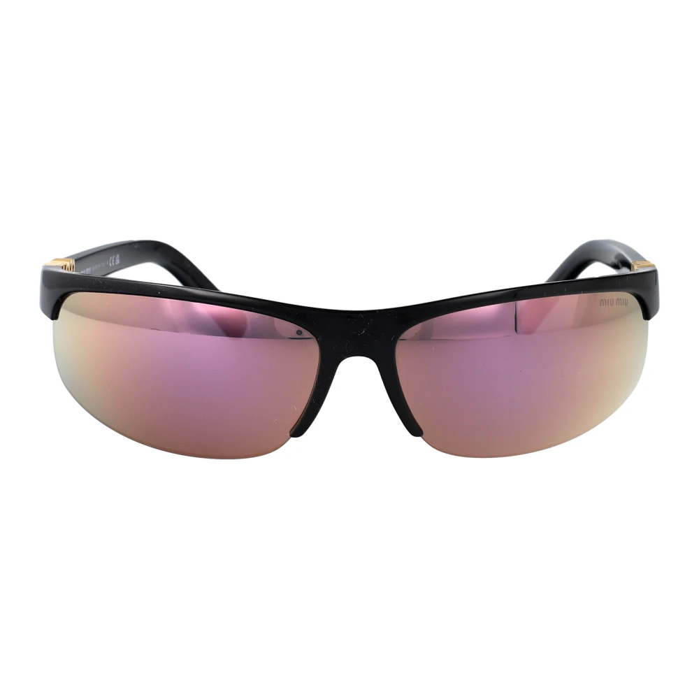 Miu Miu Woman Sunglass MU A02S - Frame color: Black, Lens color: Dark Grey Mirror Pink - Image 4