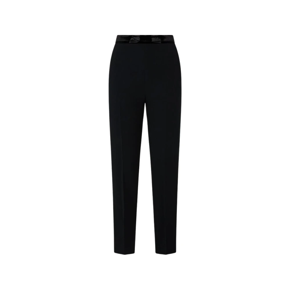 Roberto Cavalli Women's Black High-Rise Straight Leg Ankle Trousers - Slim-Fit Trousers - Xs - Trousers