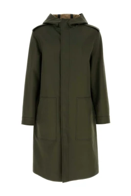 Hooded Cotton Trench Coat