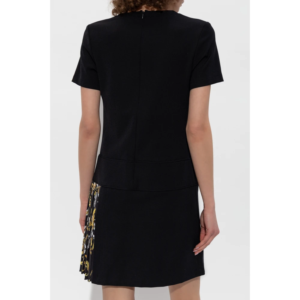 Versace Jeans Couture Jurk met decoratieve applicatie Black Dames
