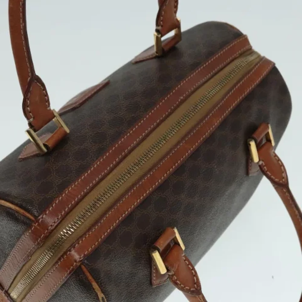 Celine Vintage Pre-owned Canvas handbags Brown Dames