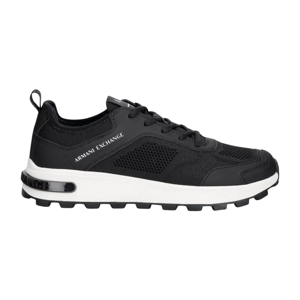 Armani Exchange Sneakers Stringate In Maglia Con Suola In Gomma - Immagine 2
