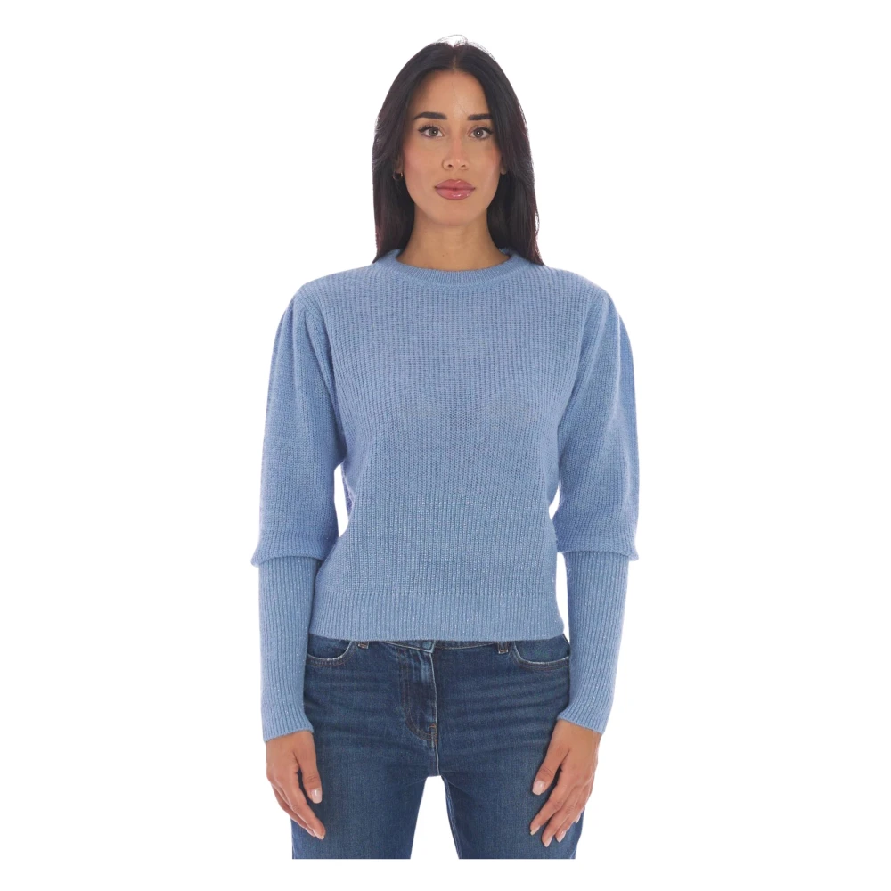 Twinset Lichtblauwe truien met Lurex-applicaties Blue Dames