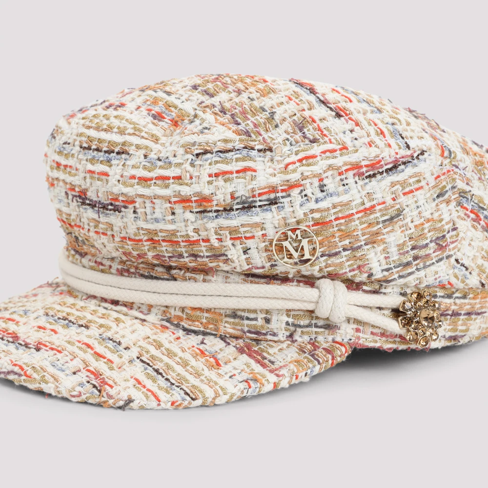 Maison Michel Multicolor Zeeman Katoenen Hoed met Kristallen Multicolor Dames