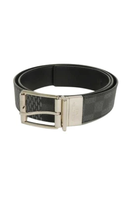 Pre-owned Damier Graphite Standard Belt