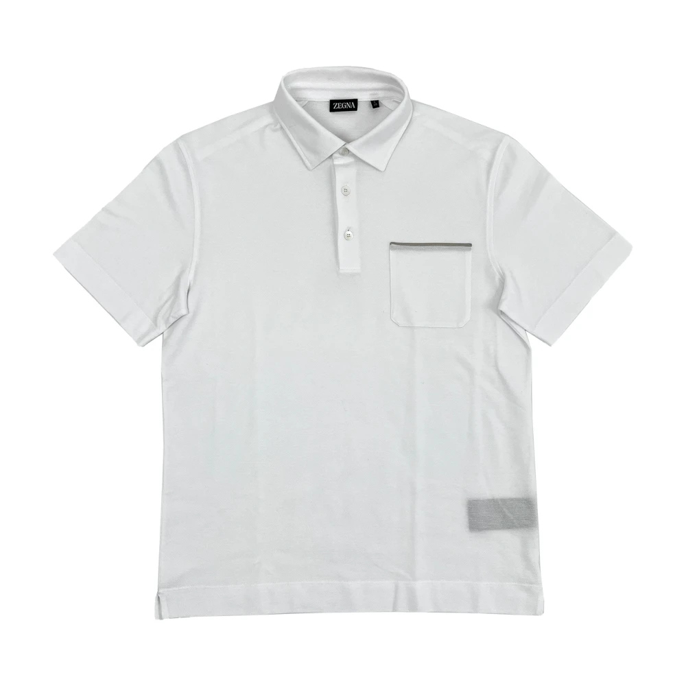 Ermenegildo Zegna Klassieke Polo Shirt voor Mannen White Heren