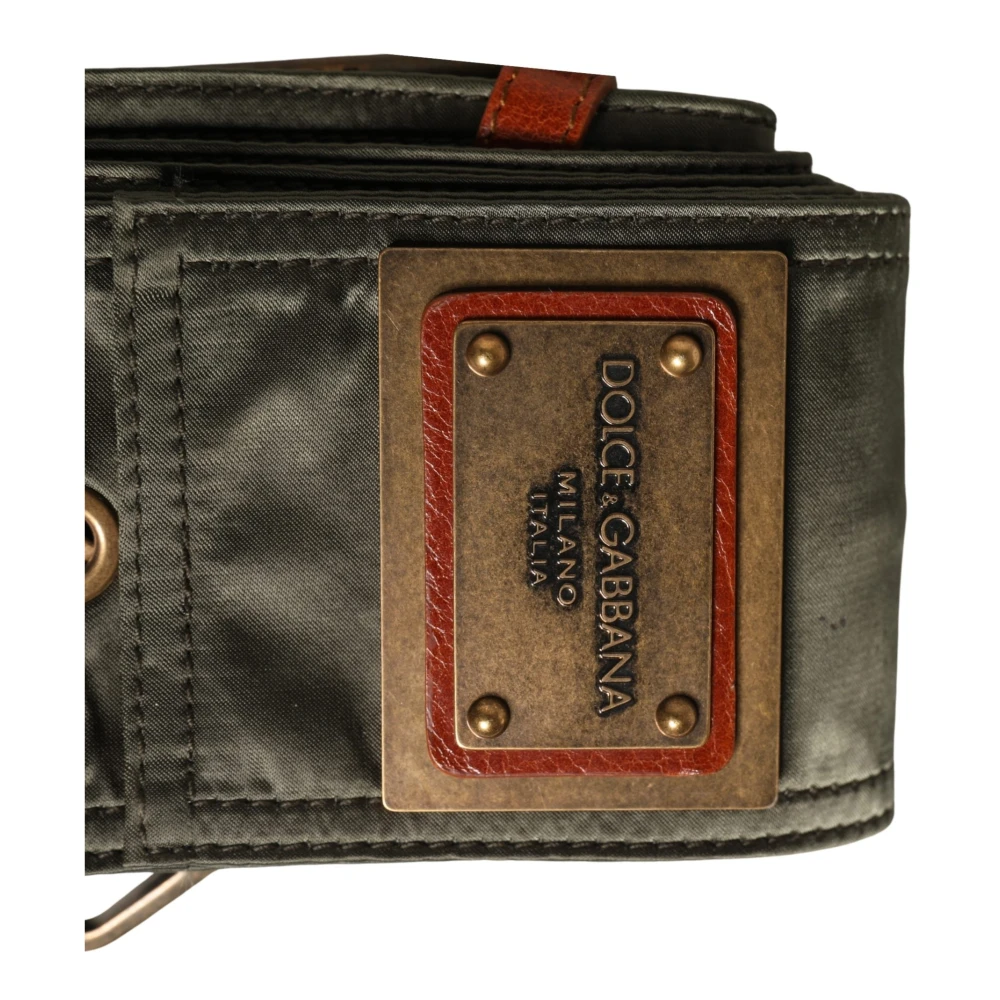 Dolce & Gabbana Wide Leather Dg Metal Buckle Belt - Male - Belts - Black - One Size - Accessories - Image 4