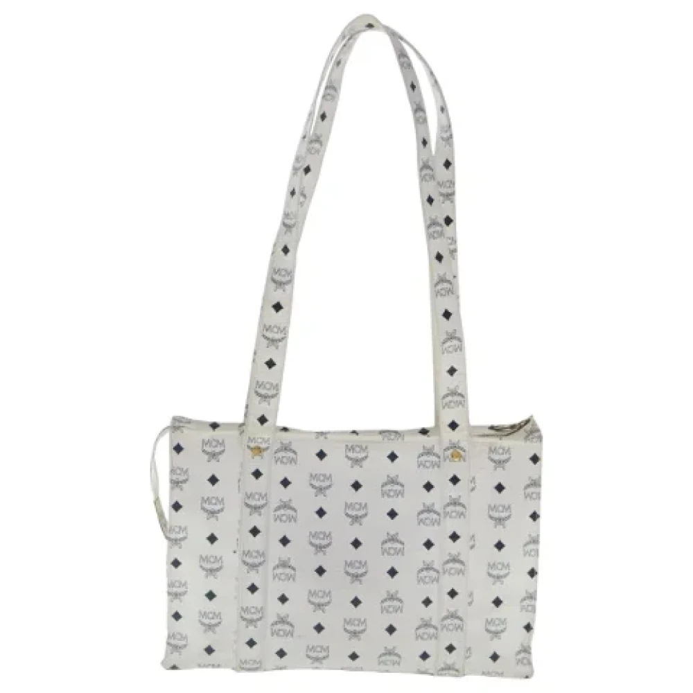 MCM Pre-owned Canvas totes White Dames