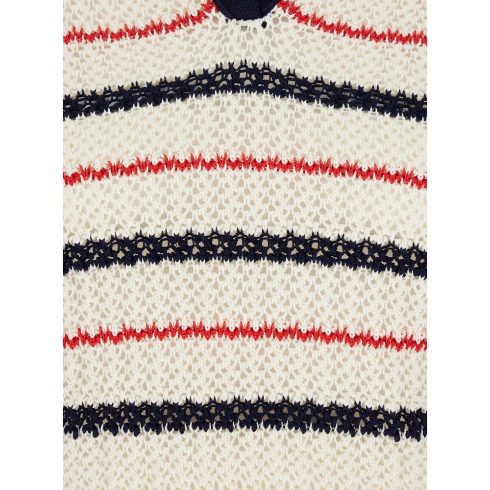 PT Torino Gestreepte V-hals trui Multicolor Katoen Vrouw Multicolor Dames