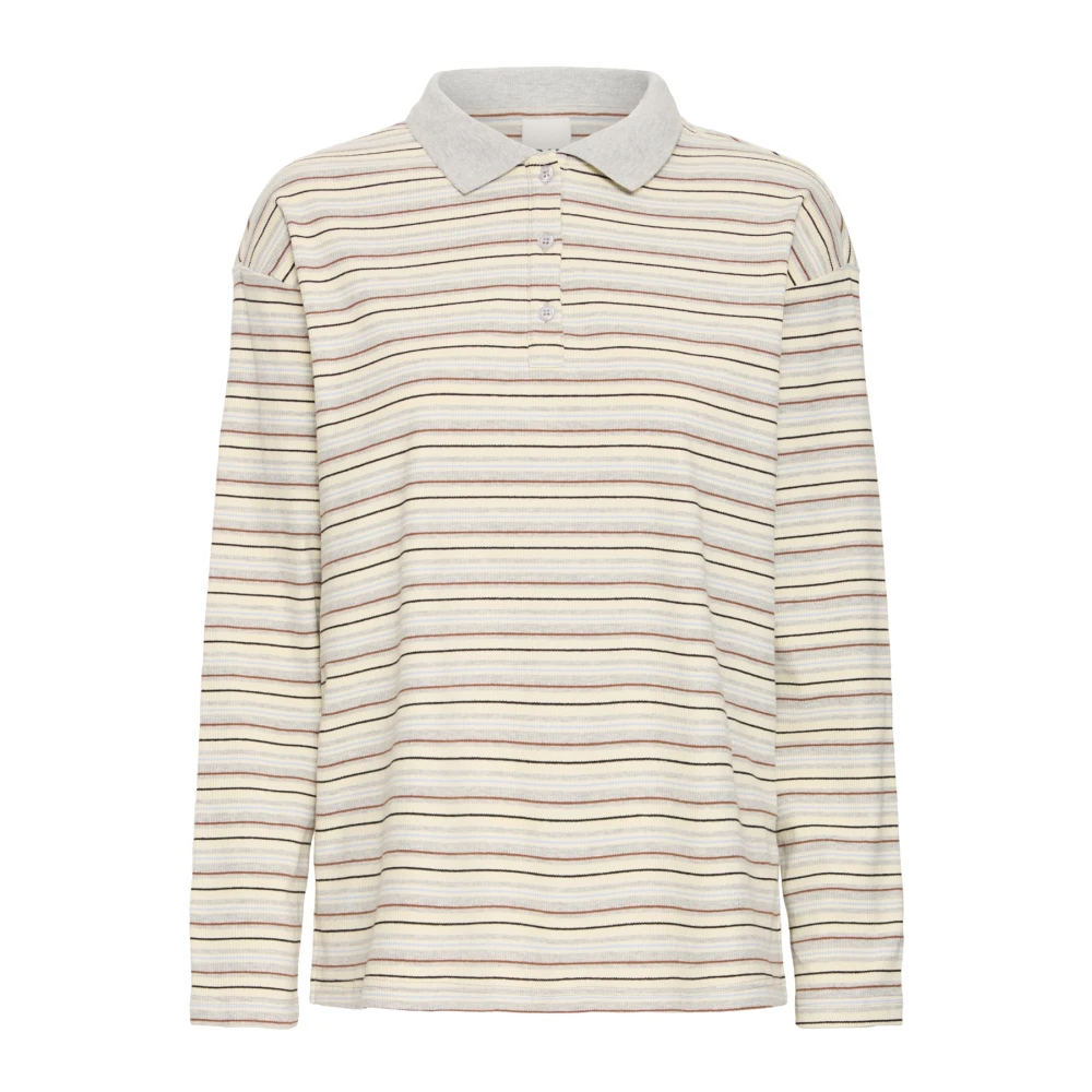 Ichi Women's Multicolor Long Sleeve Tops - Polo Shirts - L - Tops