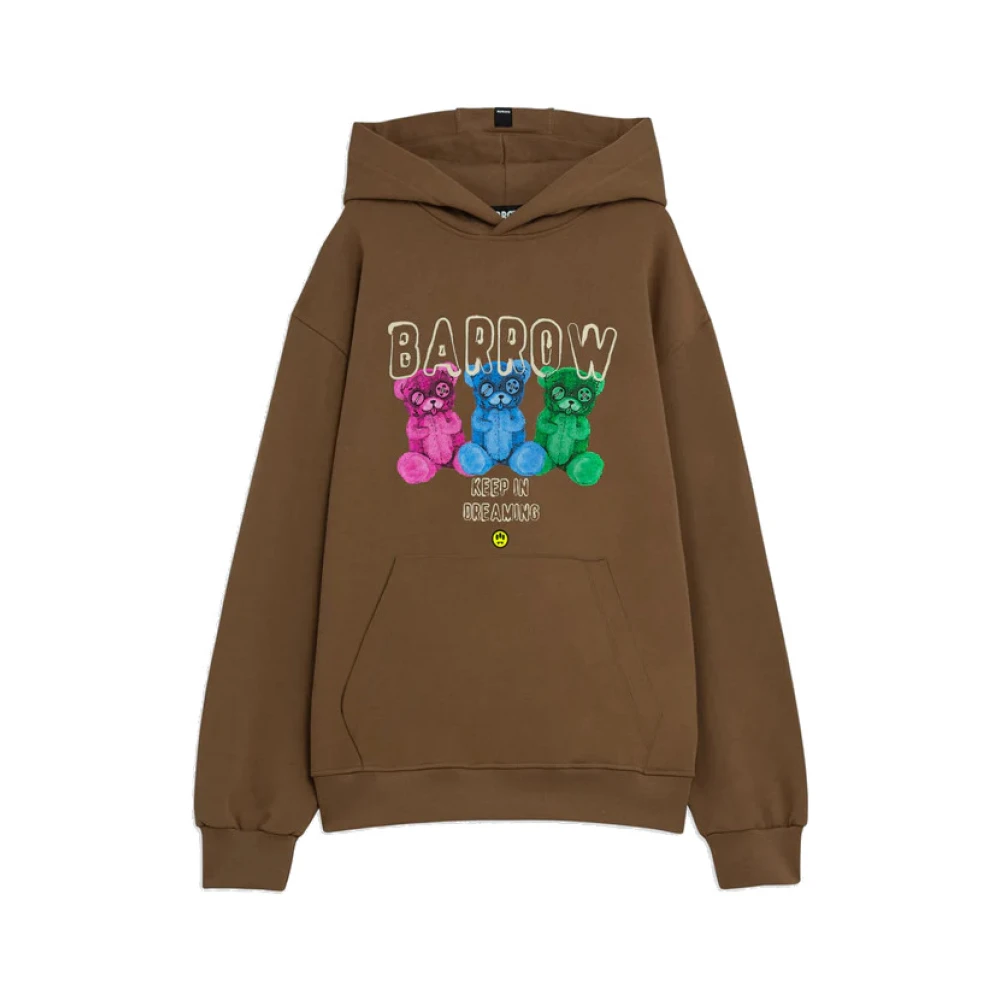 Barrow Hoodie met All-Over Prints Brown Heren