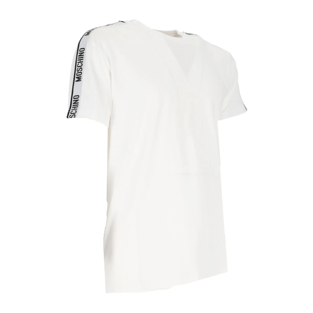 Moschino Wit Logo T-shirt White Heren