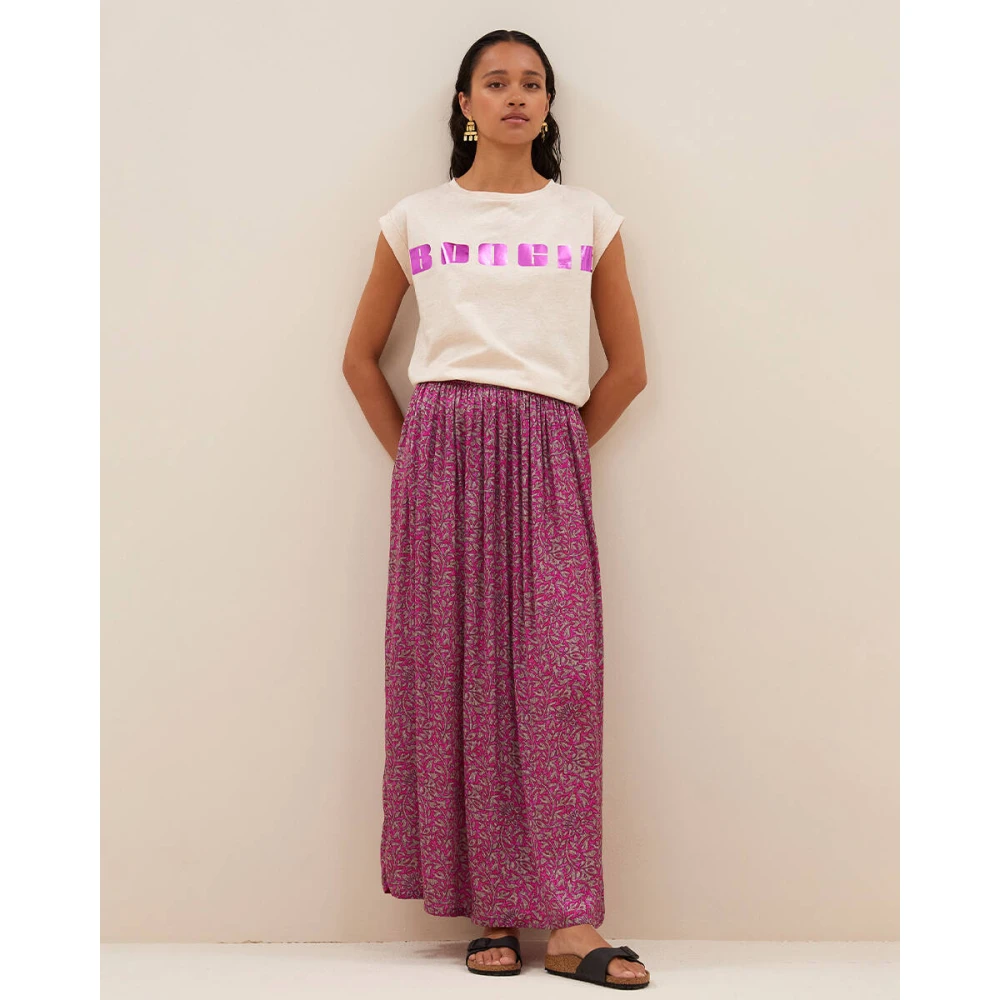 By-Bar Korte Mouw Pullover Thelma Boogie Top Beige Dames