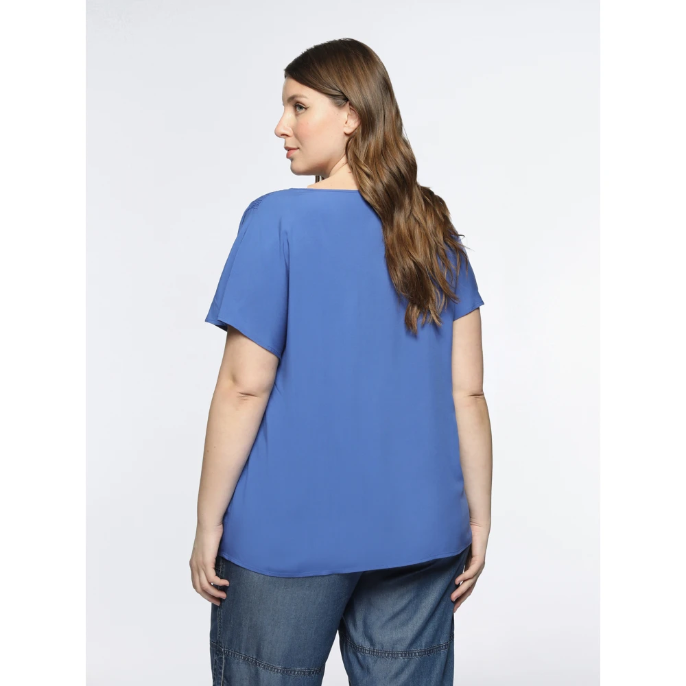 Fiorella Rubino Viscose Blouse Blue Dames