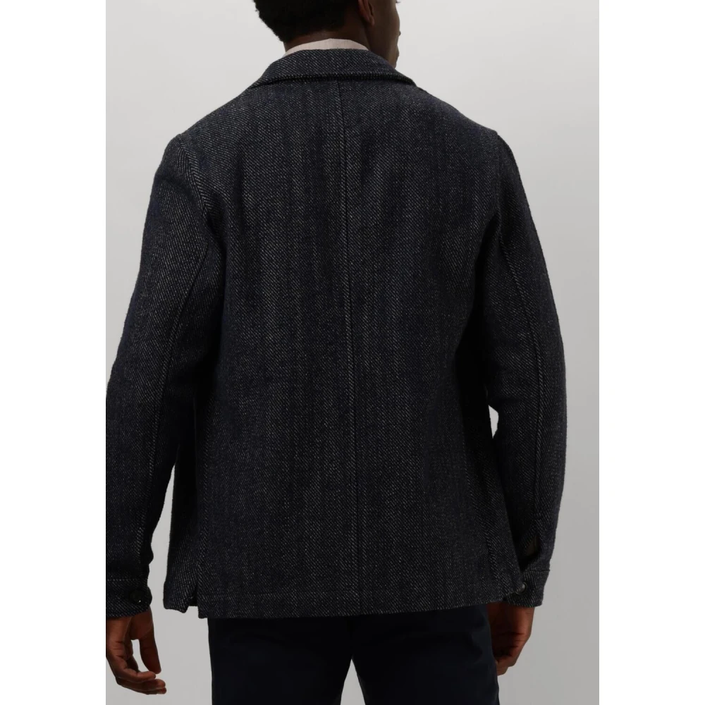 Profuomo Beige Twill Overshirt voor Heren Blue Heren