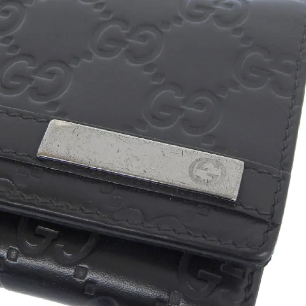Gucci Vintage Pre-owned Leather wallets Black Dames