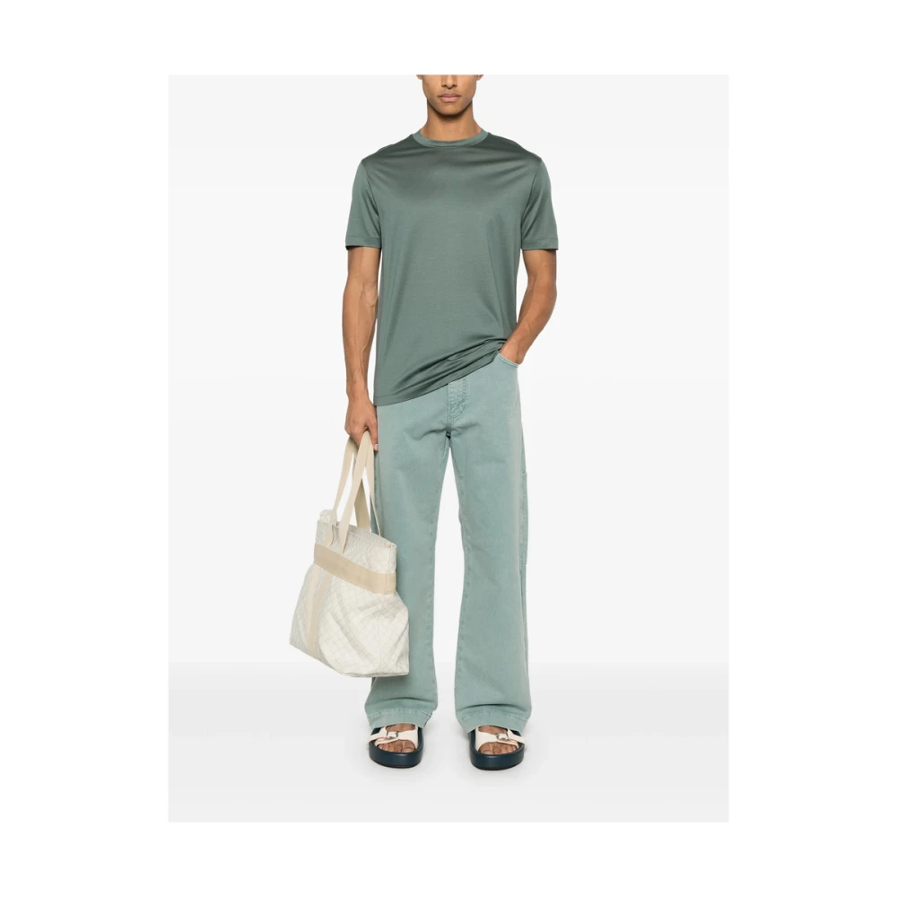 Emporio Armani Lichtgroene Jeans met Klassieke Stijl Green Heren