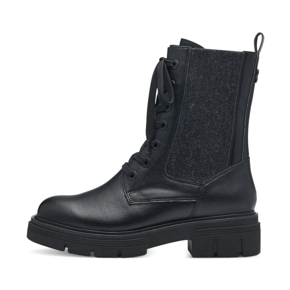 Marco Tozzi Women's Black Classic Lace-Up Ankle Boots