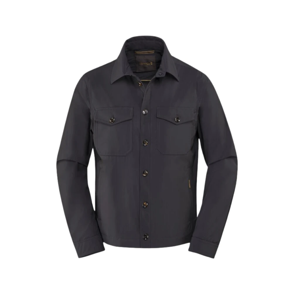 Moorer Men's Blue Light Jackets, 3XL, Ade Overshirt