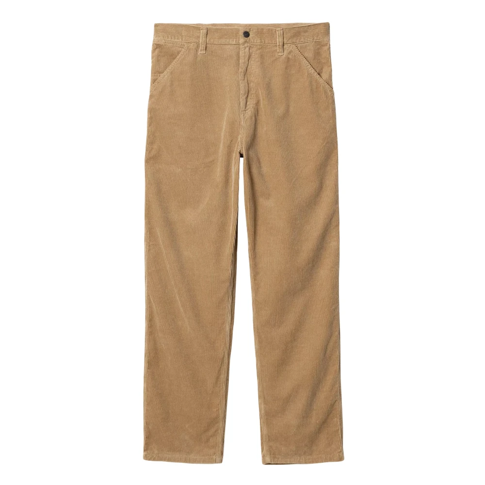 Carhartt Wip Bomullscorduroy Knäbyxor Brown, Herr