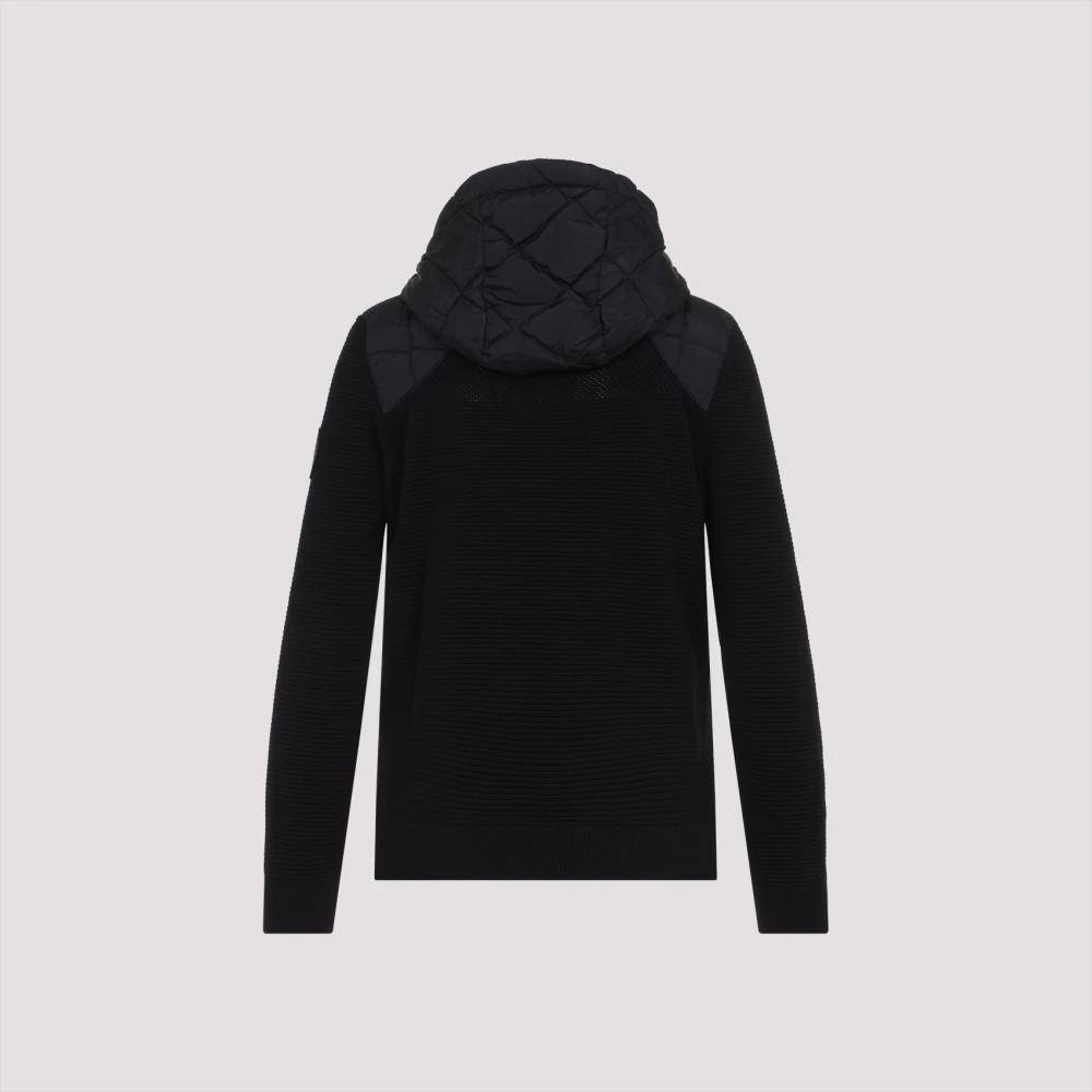 Canada Goose Gewatteerde Gebreide Hoody in Zwart Black Dames