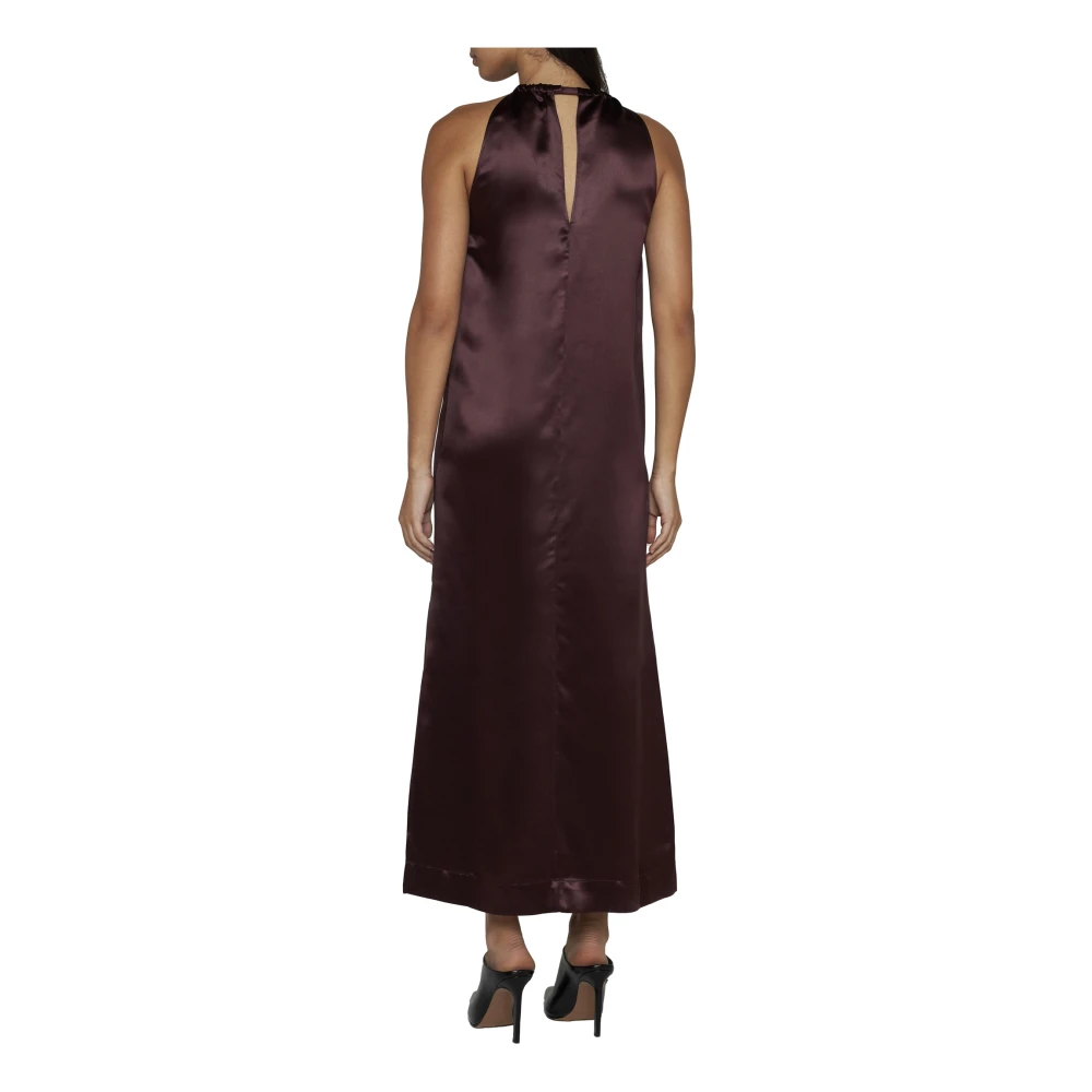 Loulou Studio Elegante Lange Jurk Collectie Brown Dames