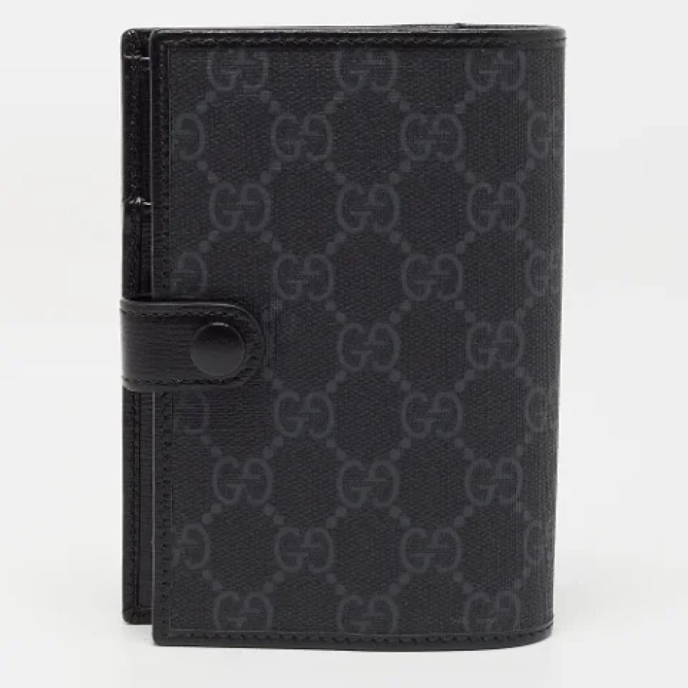 Gucci Vintage Pre-owned Coated canvas wallets Black Dames
