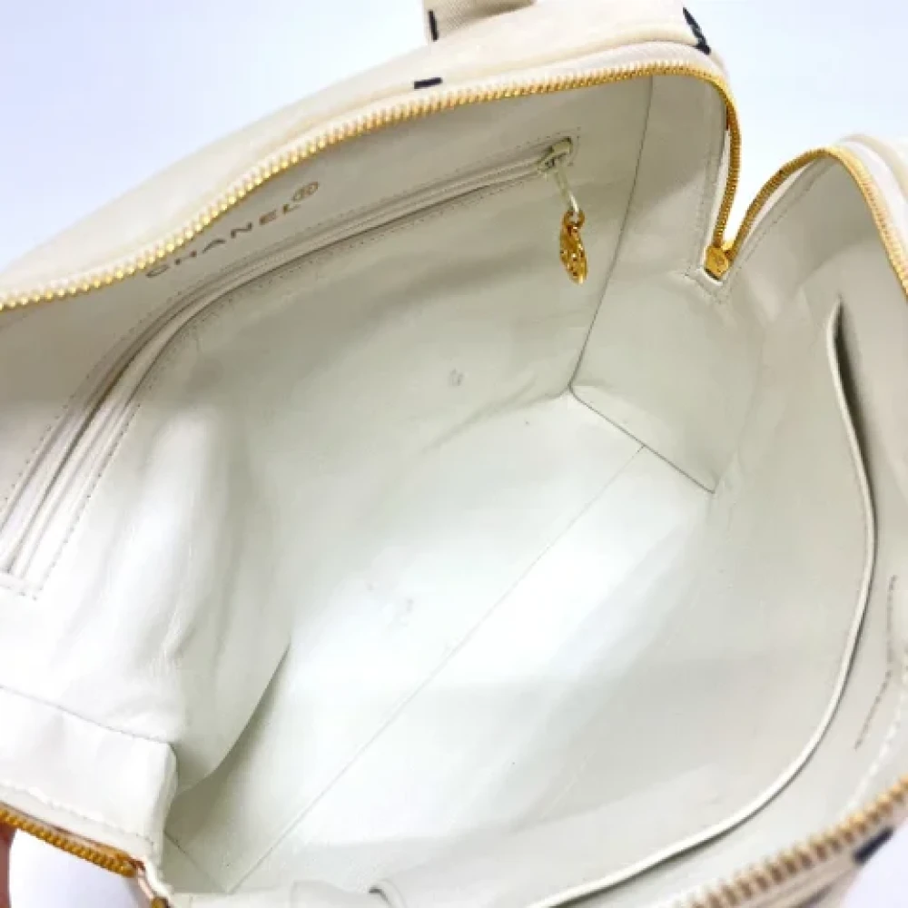 Chanel Vintage Pre-owned Cotton chanel-bags Beige Dames