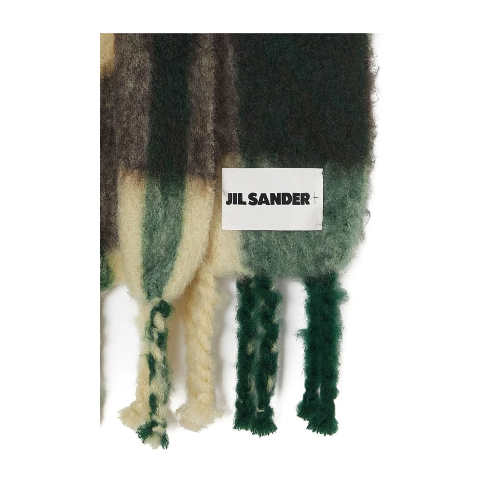Jil Sander MultiColour Wollen Sjaal met Tartan Check Multicolor Heren