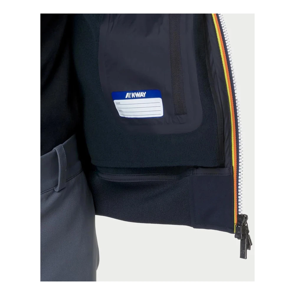 K-way Blauwe Slim Fit Bonded Jas Blue Heren
