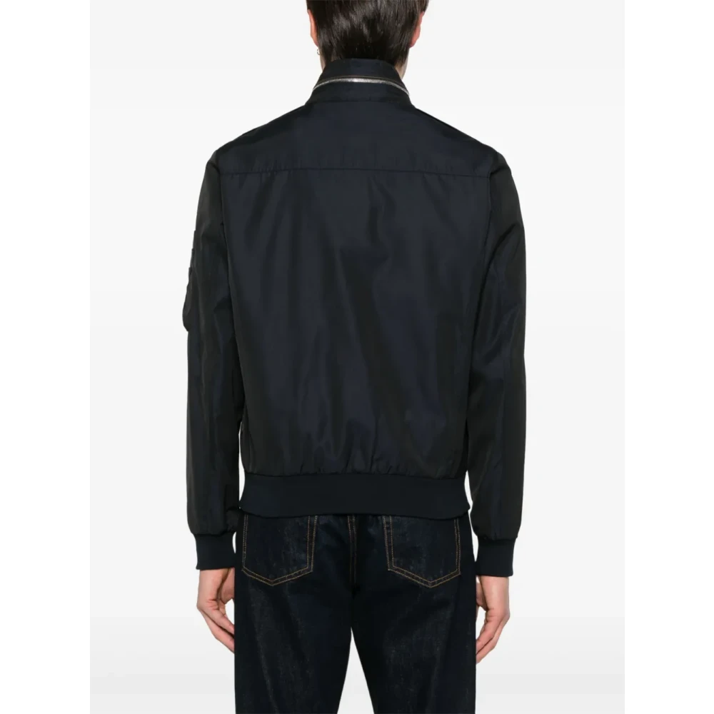 Moorer Middernachtblauwe Hoodiejas met Dubbele Rits Blue Heren