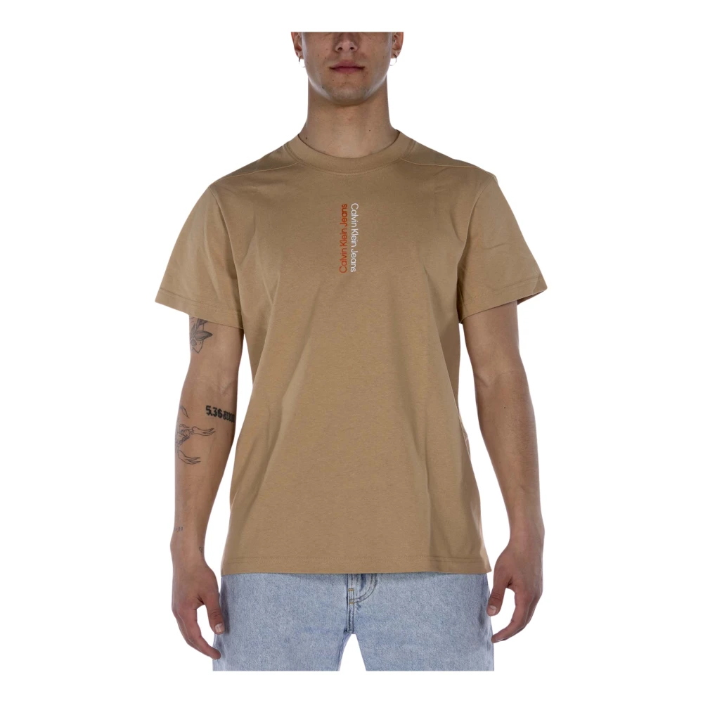 Calvin Klein T-Shirts Beige, Herr