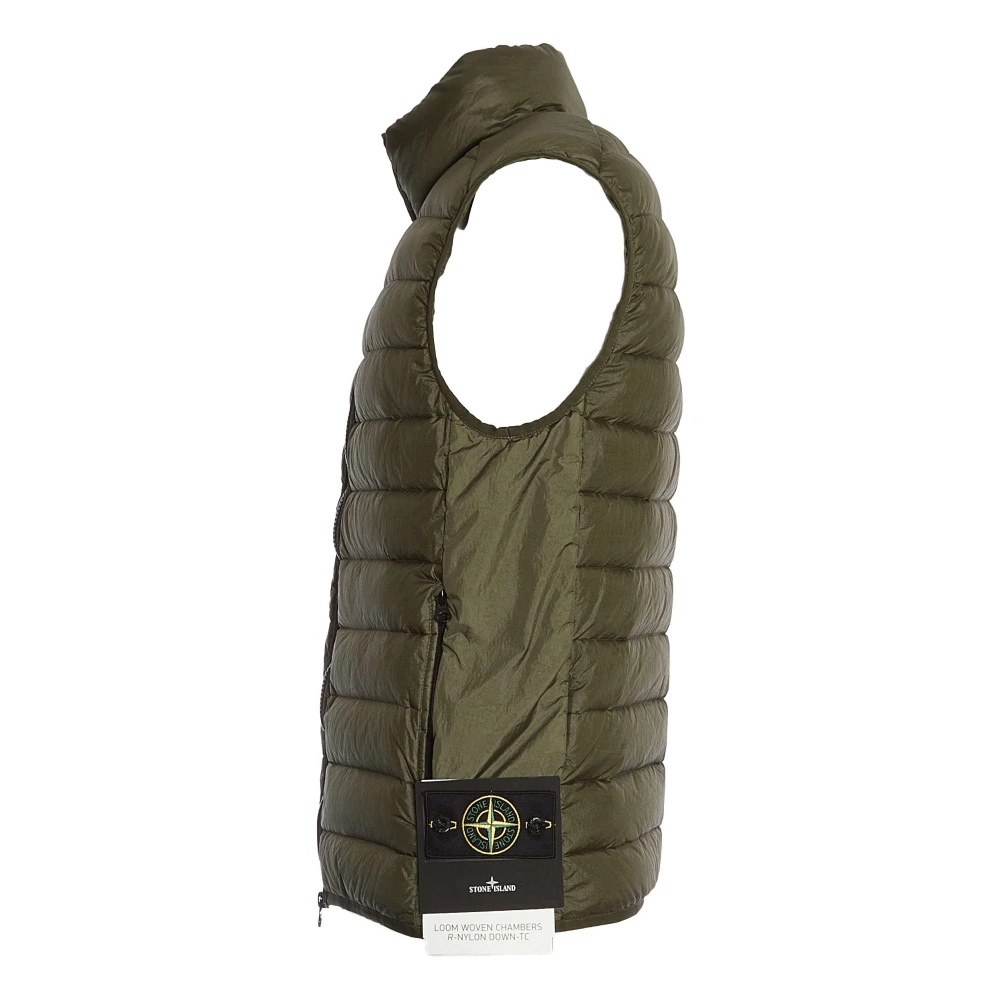Stone Island donsvestjas Green Heren