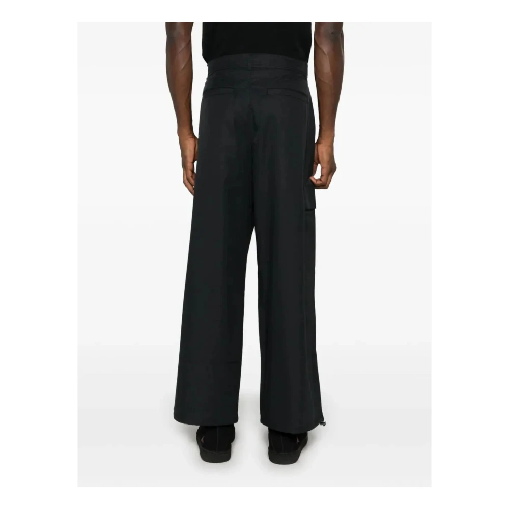 A-Cold-Wall Wijde Pijp Zwarte Katoenen Broek Black Heren