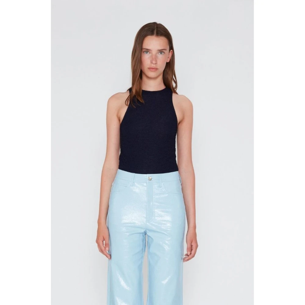 Rotate Birger Christensen Donkerblauwe Body met Open Rug Blue Dames