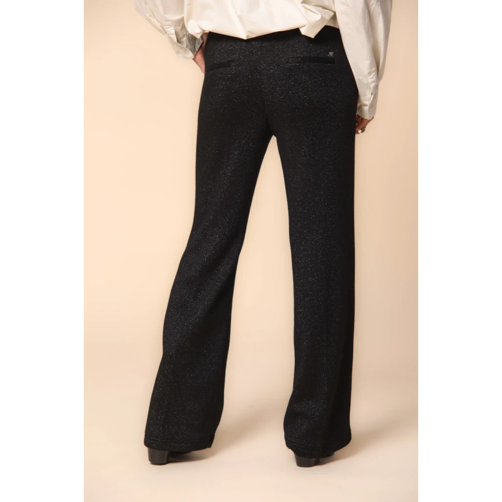 Mason's Elegante Straight Chino Broek met Lurex Black Dames